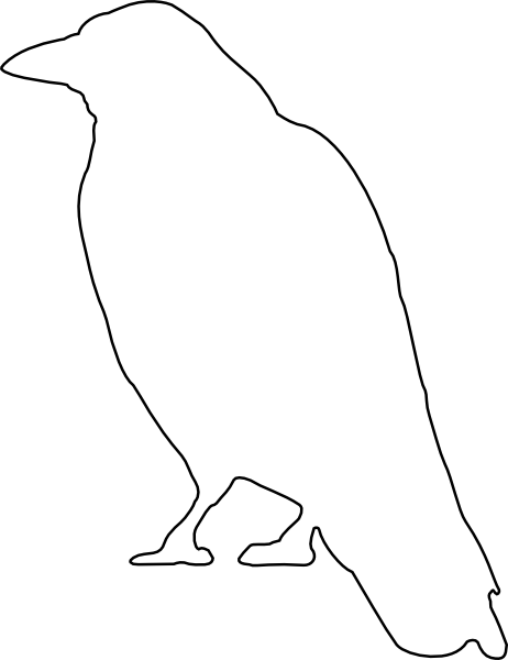 Raven Outline (462x600)