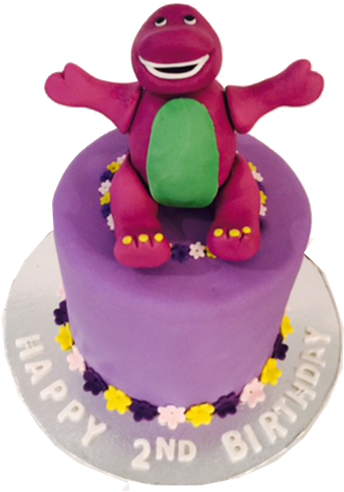 Barney Birthday Cake - Cake Decorating (504x504)