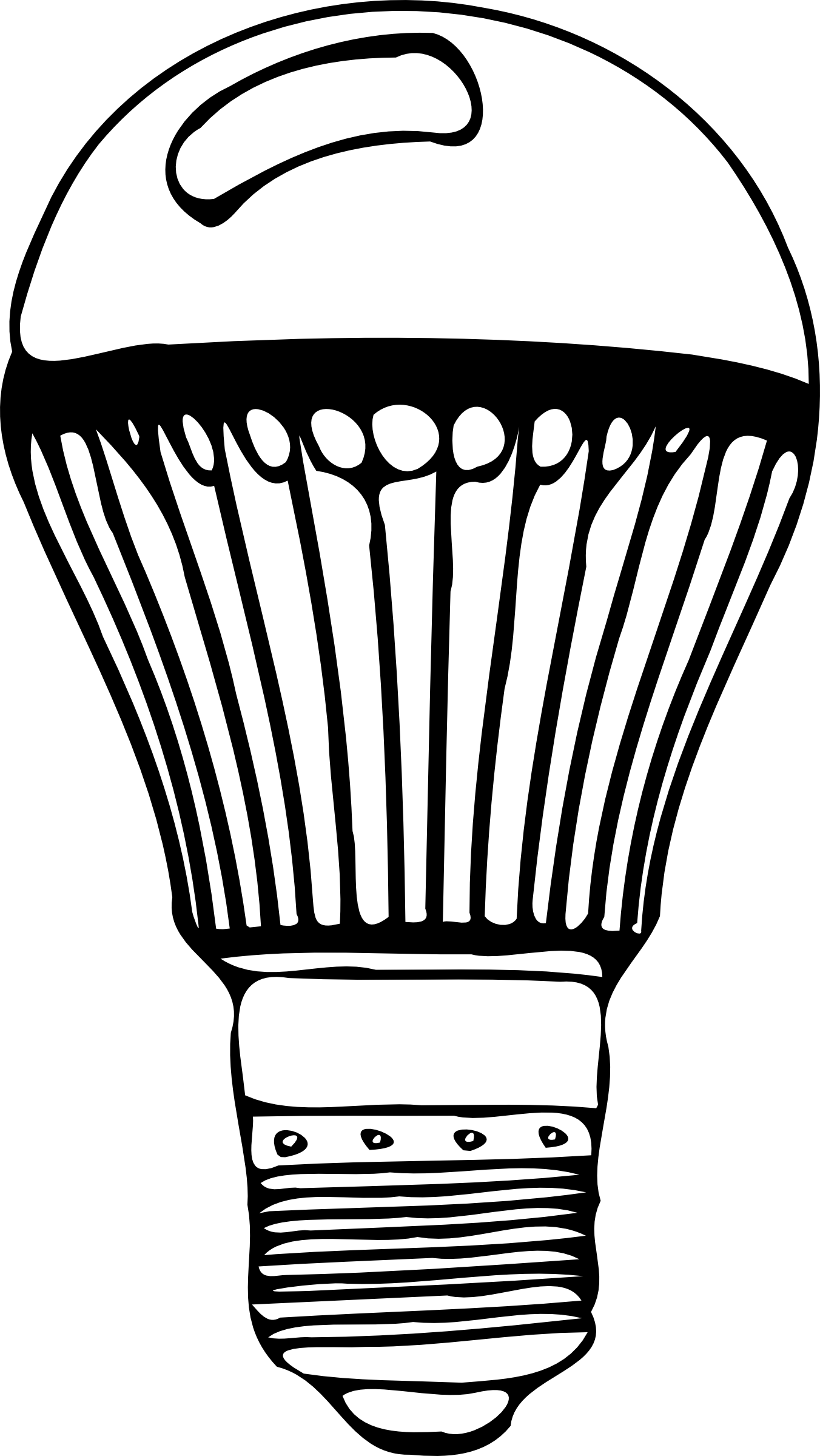 Led Light Bulb Clipart - Led Light Bulb Drawing (1352x2400)