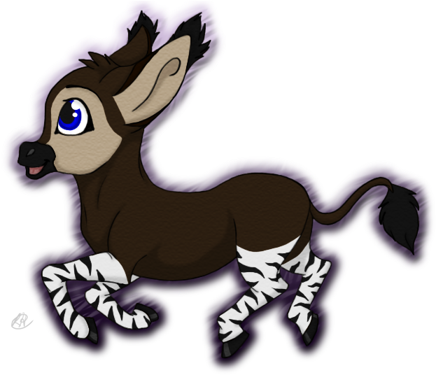 Chibi Okapi By Freedomhowls On Deviantart - Drawing (766x571)
