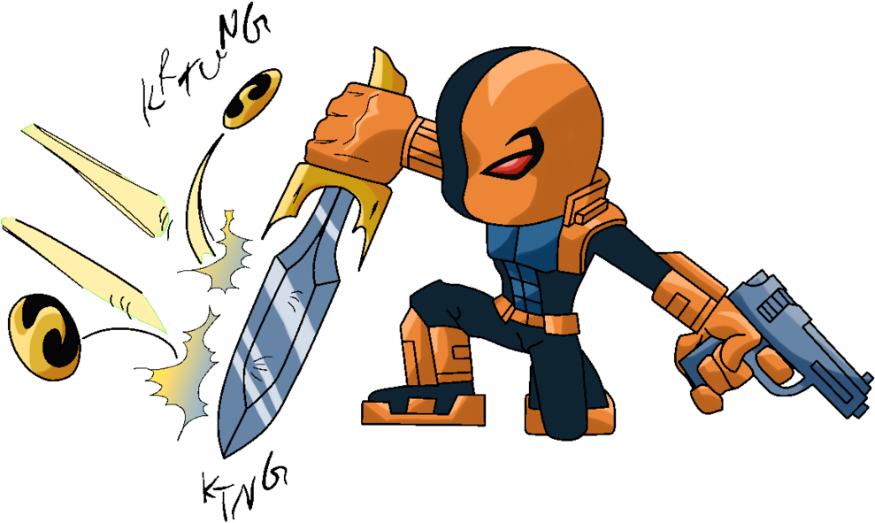 Deathstroke Deadshot Deadpool Drawing Chibi - Deathstroke Drawing (1024x611)