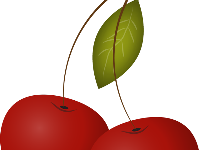 Leaves Clipart Cherry Leaf - วาด รูป เชอ รี่ (640x480)