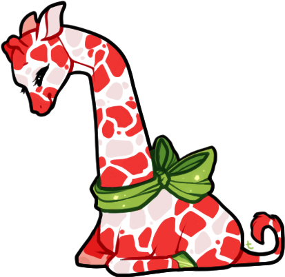 Candy Cane Giraffe - Candy Cane Giraffe (428x410)