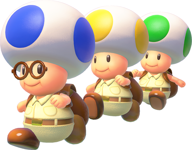 Toad-brigade Model Cttt - Super Mario Galaxy Captain Toad (676x527)