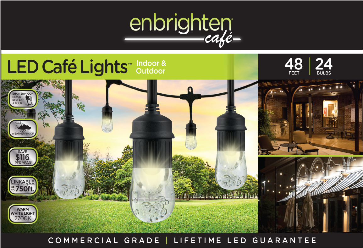 Jasco 18-bulb 36 Ft. Black Integrated Led Cafe String (1200x1200)