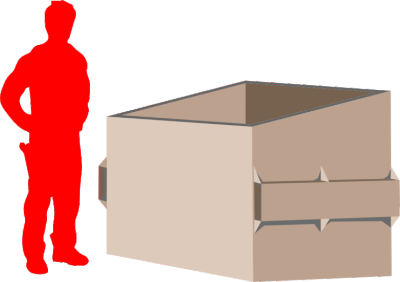 3 Cubic Yard Hd Dumpster - People Silhouettes Vector (789x555)