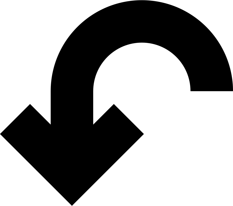 Curved Arrow Pointing Down Comments - Left Arrow Pointing Down (980x868)