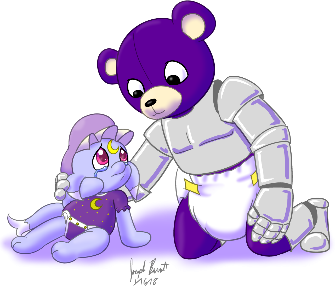 Teddy Bear Comforts Culania - Cartoon (1280x1144)