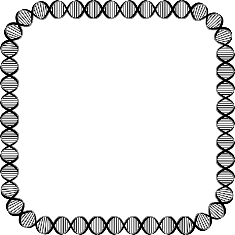Clipart Dna Rounded Square - Dna Borders (772x772)
