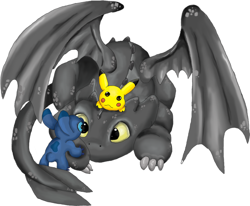 Drawn Pikachu Dragon - Train Your Dragon Drawing (900x909)