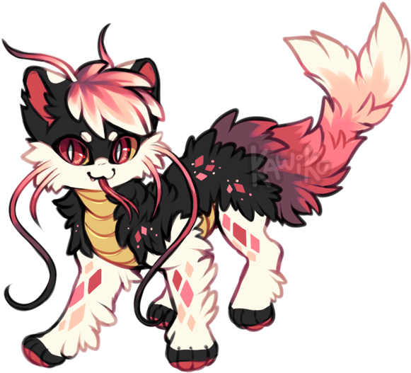 Furry Art - Cute Fluffy Dragon (616x552)