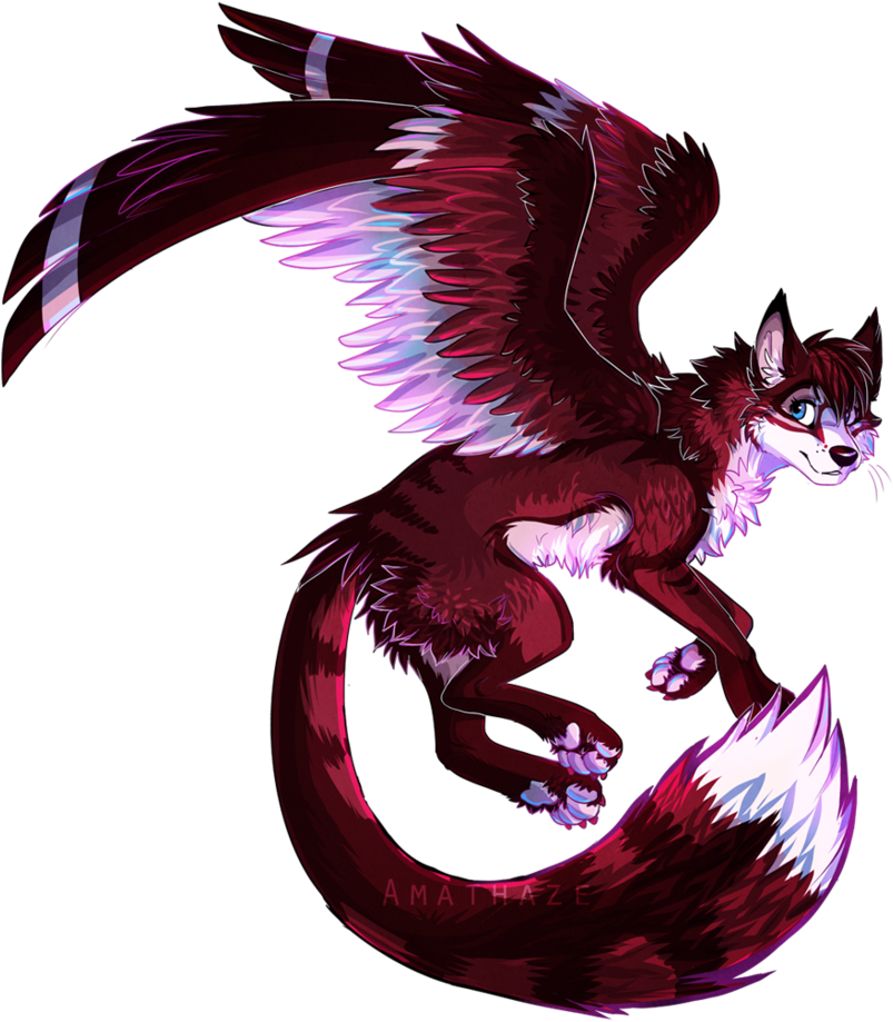 Drawn Wolf Winged Wolf - Wolf Oc With Wings (838x954)