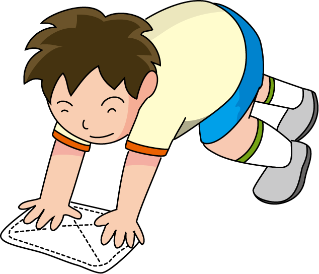 Pencil Cleaning A02 - 雑巾 がけ 学校 イラスト (634x544)
