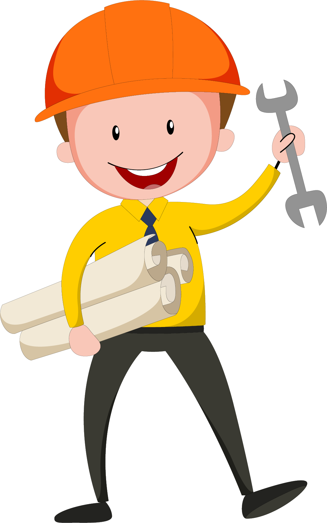 Civil Engineering Design Engineer - Engineer Vector (1088x1742)