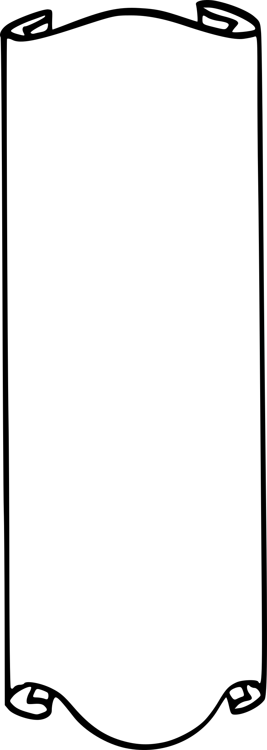 Scroll Frame - Clip Art (855x2400)