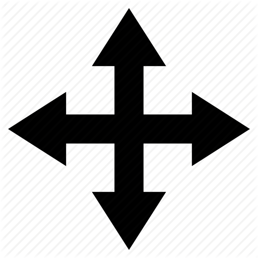 Direction Arrows - Four Arrows Icon (512x512)