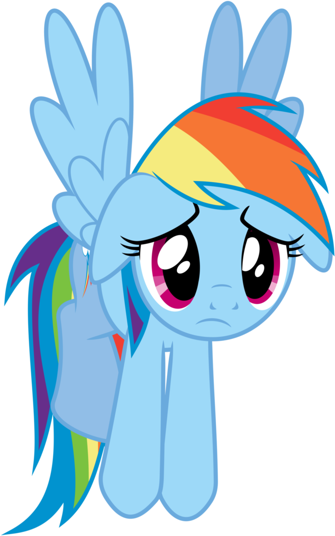 Sad Rainbow Dash - Mlp Rainbow Dash Sad (714x1118)