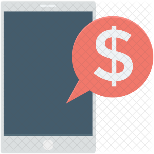 Mobile Banking Icon - Vector Graphics (512x512)
