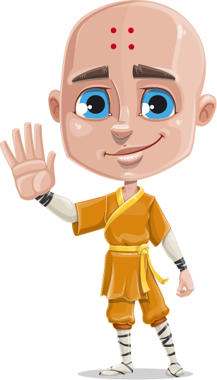 Vector-monk - Vector Character Png (307x538)