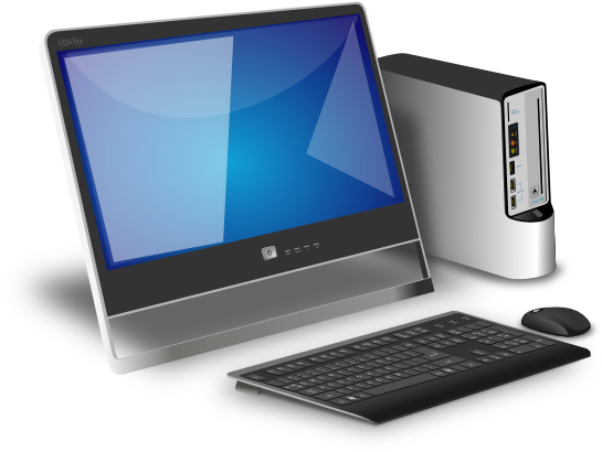 Computer Clipart - Clip Art Desktop (555x418)