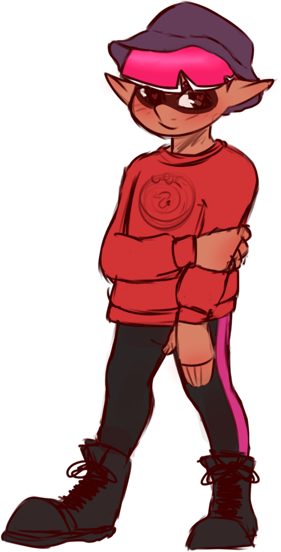 Squid Boy Draw By 6luestar - Drawing (669x1195)