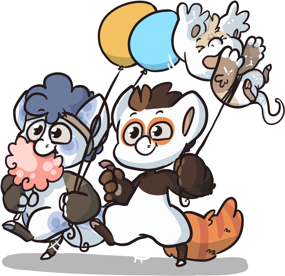 Babysitting A Balloon By Leniproduction - Cartoon (1000x1000)