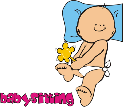 Babysitting - Drawing (407x357)