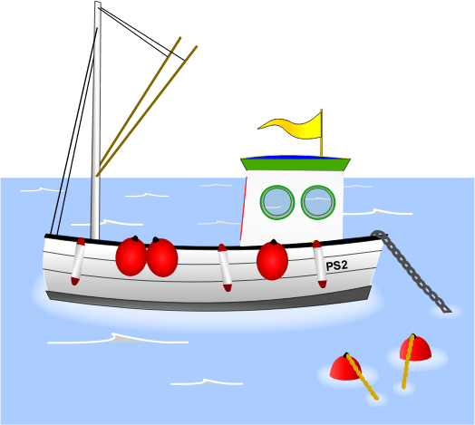 Barco De Pesca Dibujo (524x469)