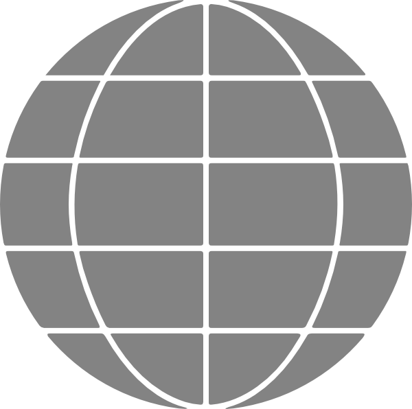 Gray Clipart Globe - Vector Graphics (600x596)