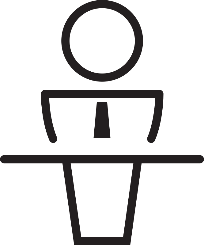 Medium Image - Podium Speaker Clipart (666x800)