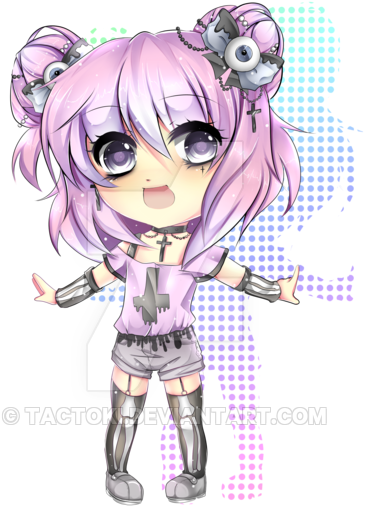 Chibi Pastel Goth By Tactoki - Chibi (400x566)
