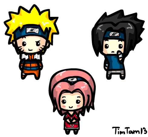 Chibi Team 7 An - Animated Chibi Character (500x500)