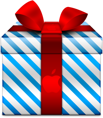 Blue Present Clip Art (512x512)