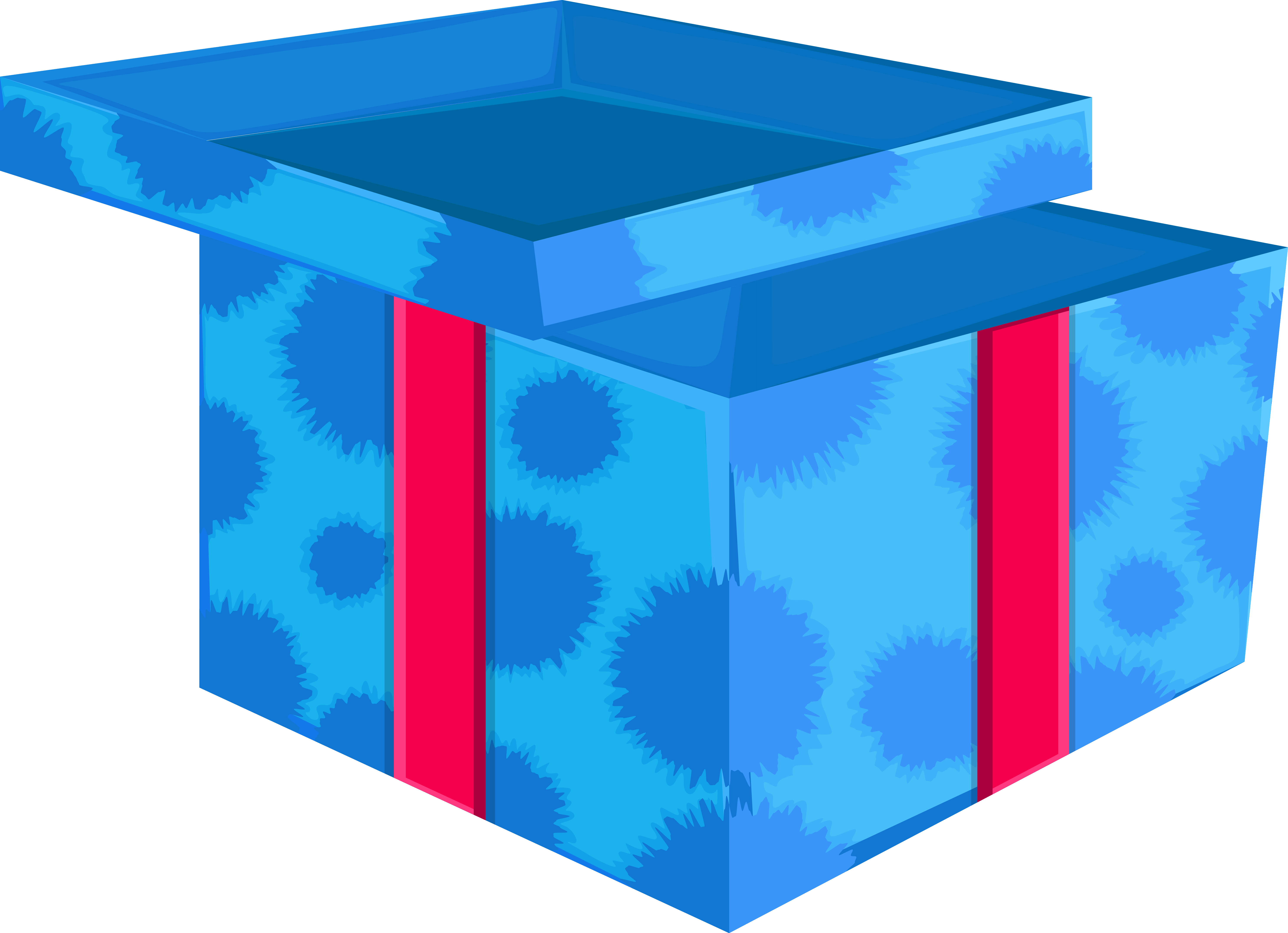 Blue Gift Box Vector - Gift (5939x4304)