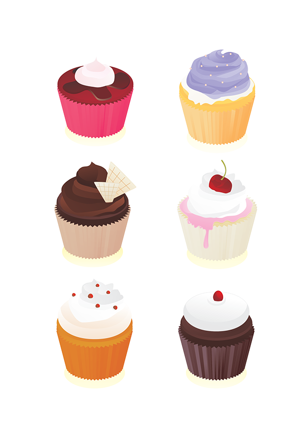 Free Cupcake Vector (600x852)