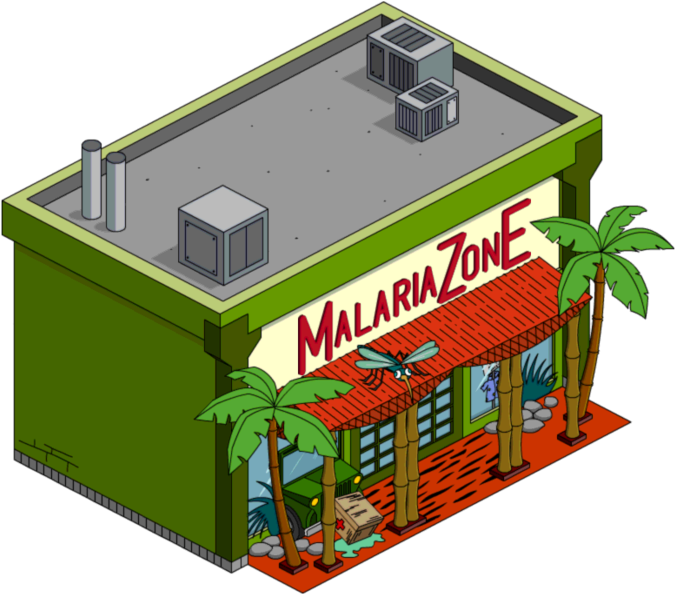 Malaria Zone - Malaria Zone Simpsons (678x600)