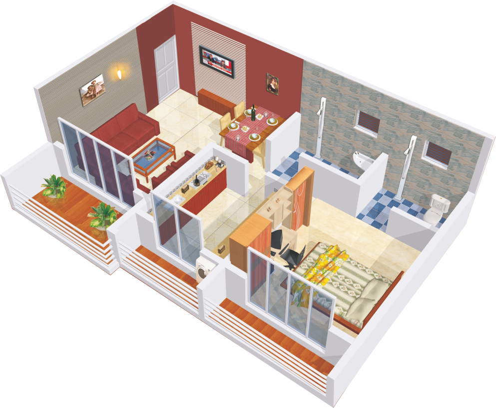 1 Bhk Flat - Norway (993x818)
