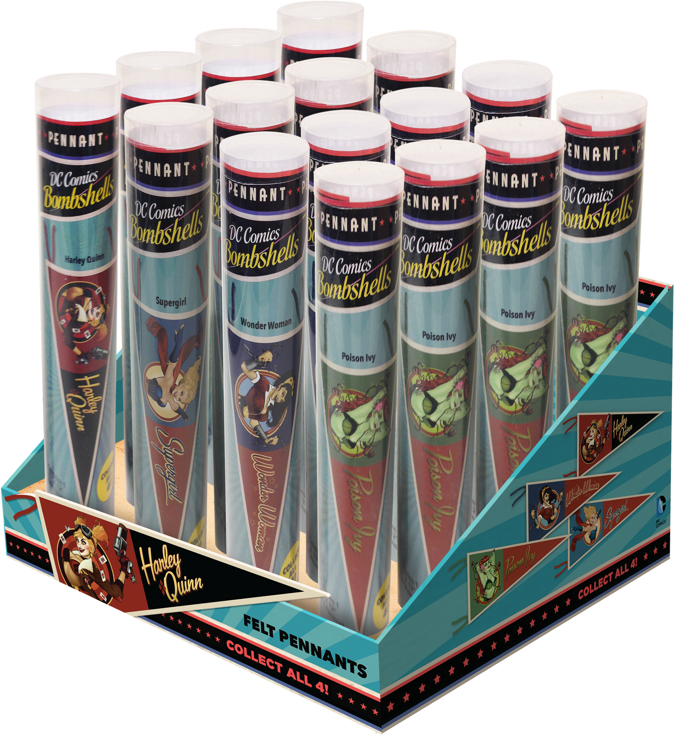 Dc Comics Bombshells Pennants Packaging - Dc Bombshells Pennant (2451x2552)