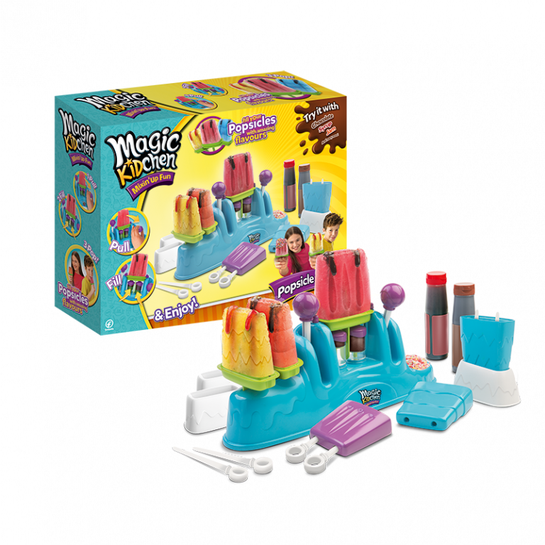 Magic Kidchen Pops Popcycle Station-injector Playset - Chill Factor Pull Pops Popsicle Station, Black (767x1023)