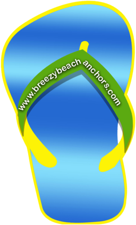 Blue Flip Flop Clips - Flip-flops (480x480)