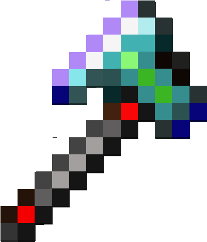 Minecraft Pickaxe Diamond Clip Art - Minecraft Axe (566x567)