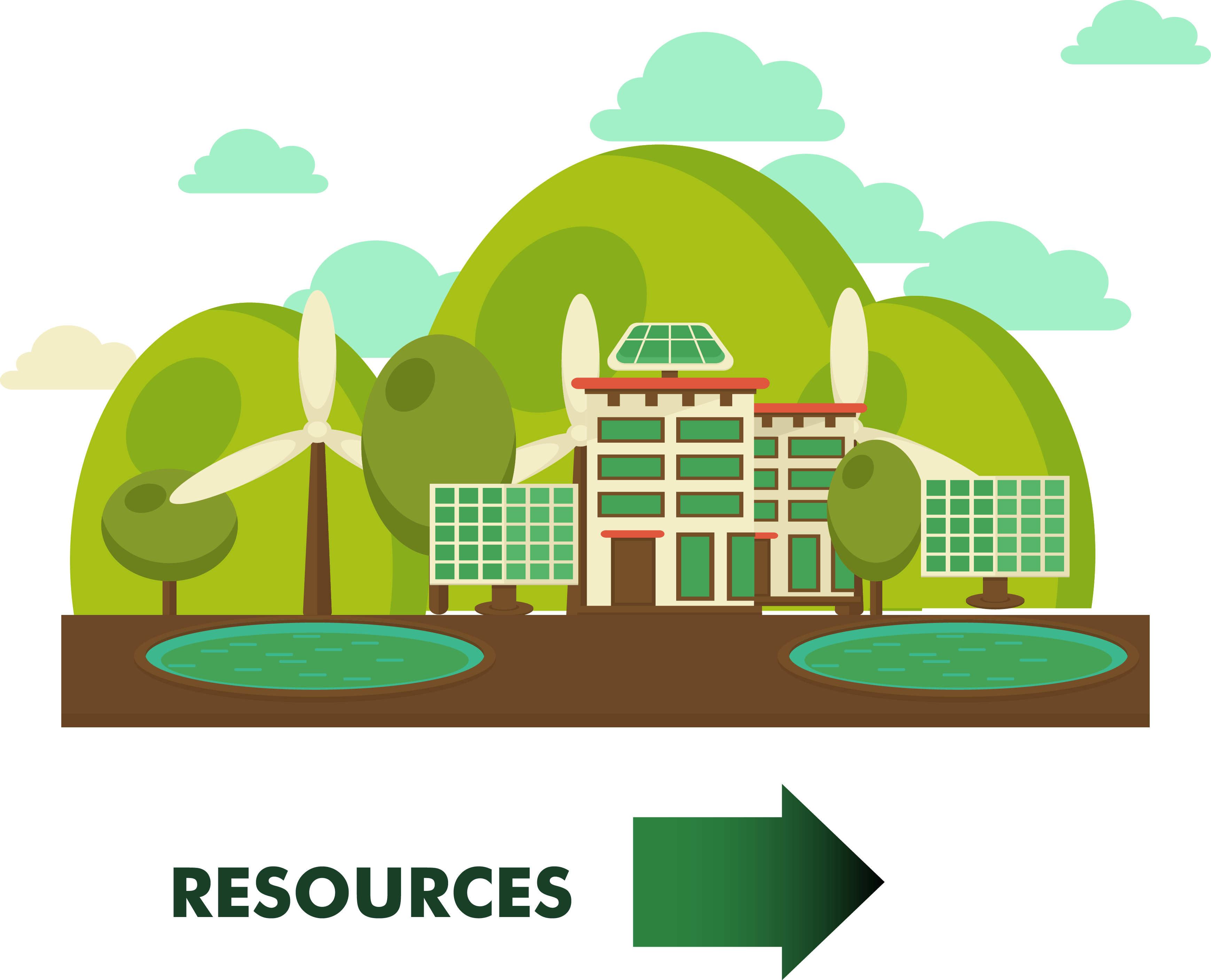 Green Environmental Protection Icon - Vector Graphics (3478x2816)
