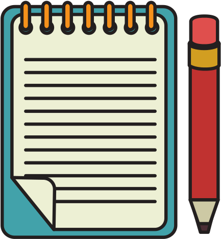 Notebook School With Pencil - School (550x550)