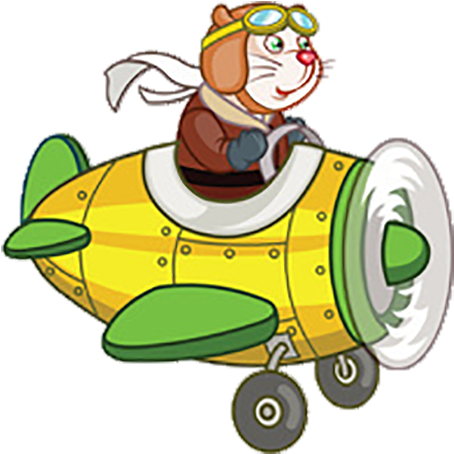 Plane Cartoon Sprite (512x512)