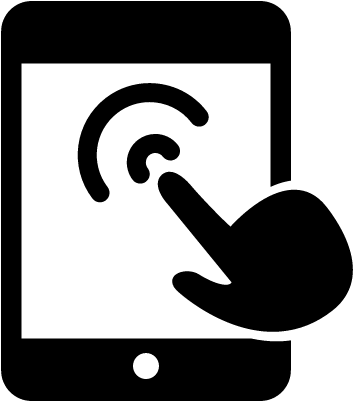 Touch Screen Phone Vector - Touch Screen Vector Icon (400x400)