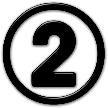 Number 2 Black Icon Image - Two Icon (420x420)
