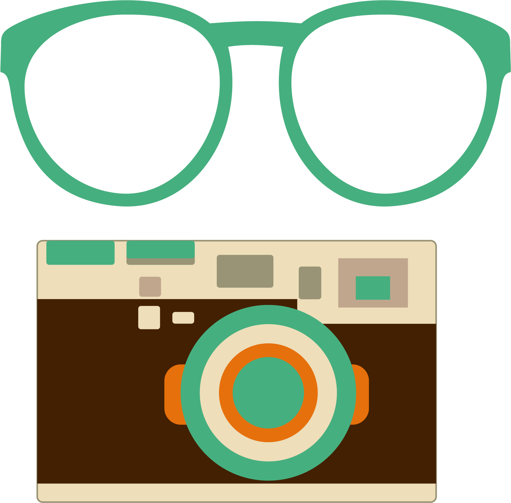 Glasses Camera Clip Art - Vector Graphics (2450x2617)