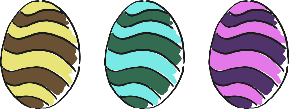 Easter Eggs - Clip Art (1000x378)