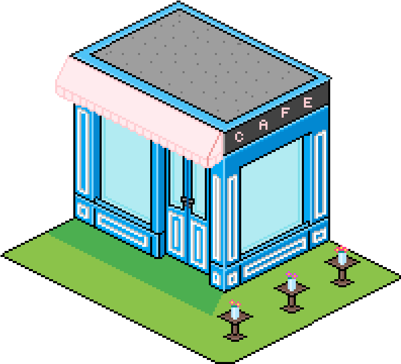 Isometric Cafe - House (1200x1200)