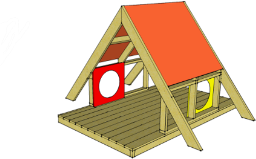 A Frame Playhouse - Lumber (596x437)